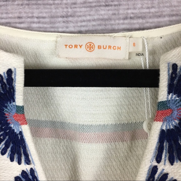 Tory Burch | NWT Blaine Embroidered Linen Dress - Picture 5 of 8